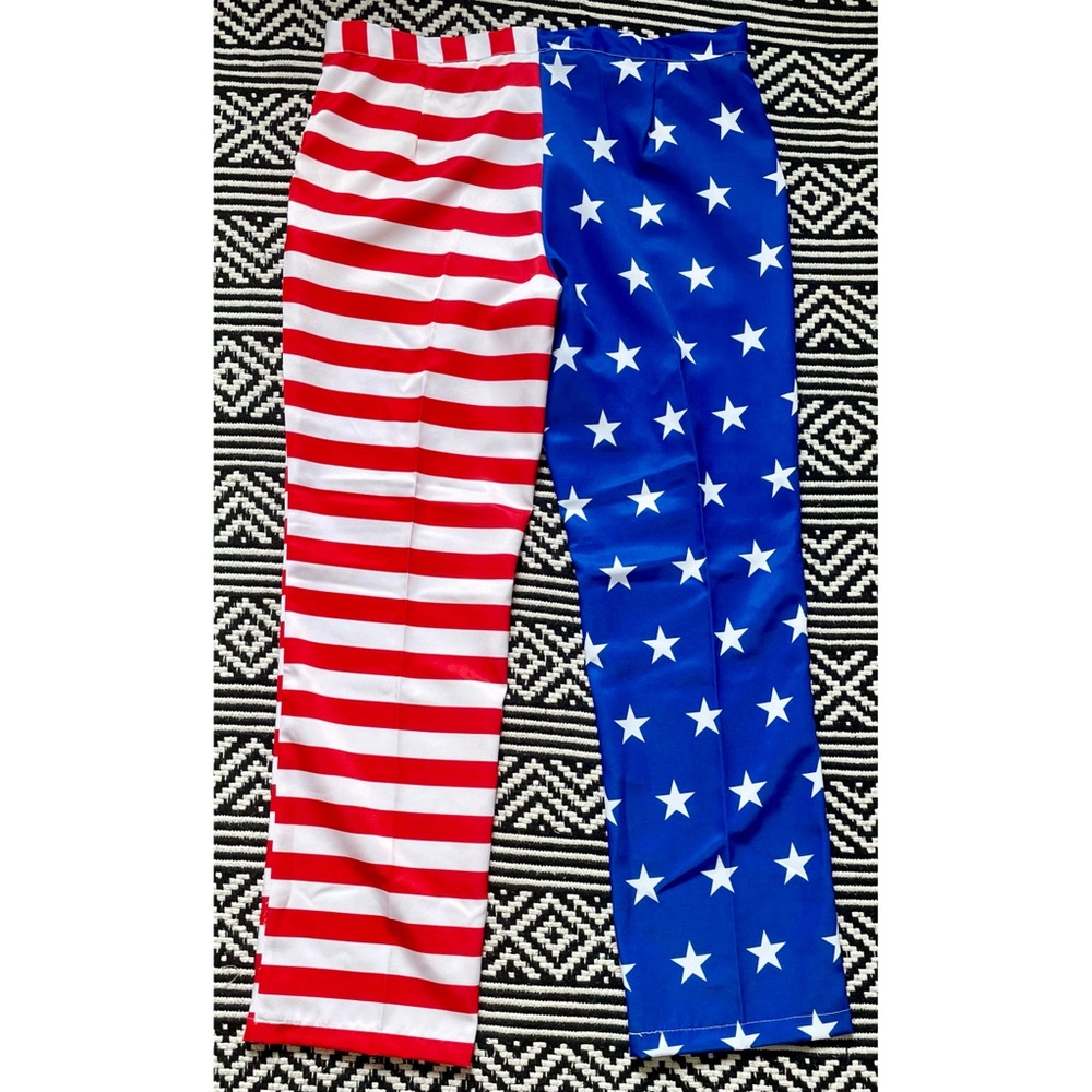 Spirit Halloween Patriotic American Flag Tie & Pant Set - Picture 6 of 13